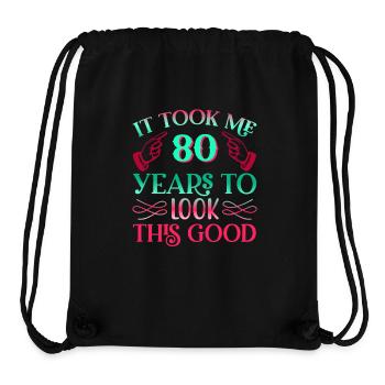 It took 80 years to look so good - Stanley/Stella Recycled Gym Bag - black - Front