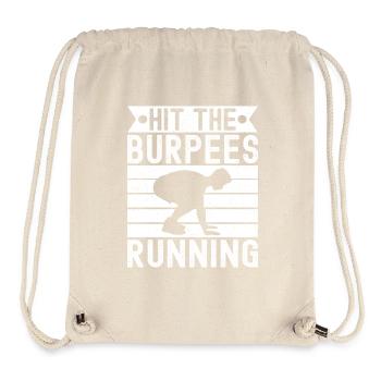 Gym Junkies Hit The Burpees Running Calisthenics - Stanley/Stella recycelter Gym Bag - Naturweiß - Vorne