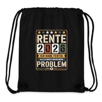 Rente 2026 – Ich habe fertig - Stanley/Stella recycelter Gym Bag - Schwarz - Vorne