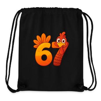 Funny Six Seven 6 7 Meme Thanksgiving - Sac à cordon recyclé Stanley/Stella - noir - Devant