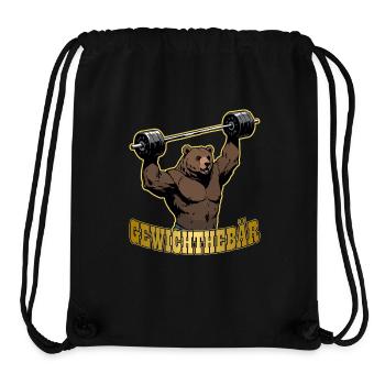 Haltérophile WEIGHTEBÄR Drôle - Sac à cordon recyclé Stanley/Stella - noir - Devant