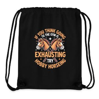 Hobby Horsing Steckenpferd - Stanley/Stella recycelter Gym Bag - Schwarz - Vorne
