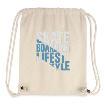 Skateboarding Lifestyle Retro Typo Design - Stanley/Stella recycelter Gym Bag - Naturweiß - Vorne