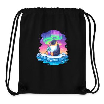 Pinguin am Polarlicht Drink - Stanley/Stella recycelter Gym Bag - Schwarz - Vorne