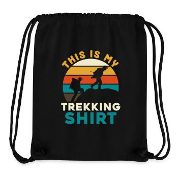 Trekkingshirt mit Sunset Silhouetten - Stanley/Stella recycelter Gym Bag - Schwarz - Vorne