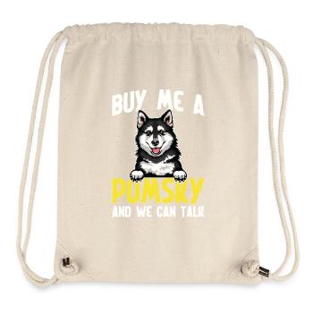 Pomsky-Hundebesitzer Papa Pomsky belohnt Hundegeschirr - Stanley/Stella recycelter Gym Bag - Naturweiß - Vorne