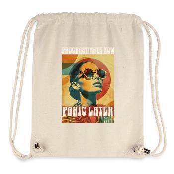 Retro Procrastinate Vibes - Stanley/Stella recycelter Gym Bag - Naturweiß - Vorne