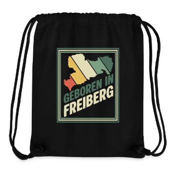 Geboren in Freiberg - Stanley/Stella recycelter Gym Bag - Schwarz - Vorne