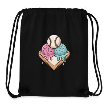 Baseball Eiscreme Streusel Auf Home Plate - Stanley/Stella Recycled Gym Bag - black - Front