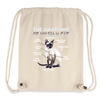 Siamkatzen T | Siam Katze-Katzen Stubentiger - Stanley/Stella recycelter Gym Bag - Naturweiß - Vorne