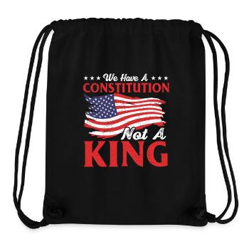Nous avons une constitution, pas un roi des États-Unis - Sac à cordon recyclé Stanley/Stella - noir - Devant