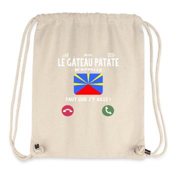 Le Gâteau Patate M’Appelle Humour Réunionnais - Sac à cordon recyclé Stanley/Stella - blanc naturel - Devant