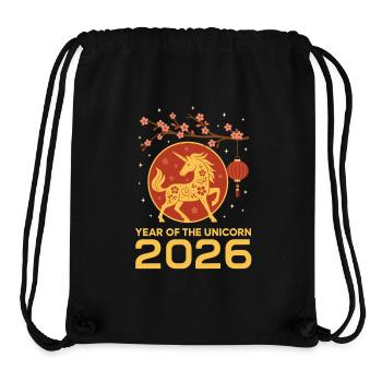 Unicorn 2026 - Stanley/Stella recycelter Gym Bag - Schwarz - Vorne