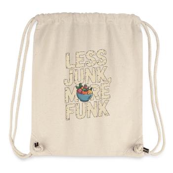 Nutritionist Less Junk More Funk Nutritional Coach - Stanley/Stella recycelter Gym Bag - Naturweiß - Vorne