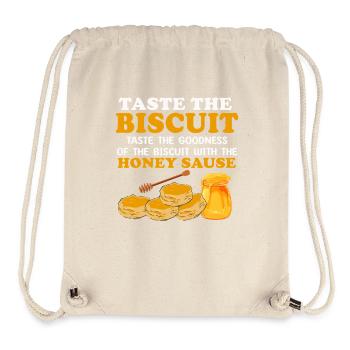 Honey Biscuit Slogan Art - Sac à cordon recyclé Stanley/Stella - blanc naturel - Devant