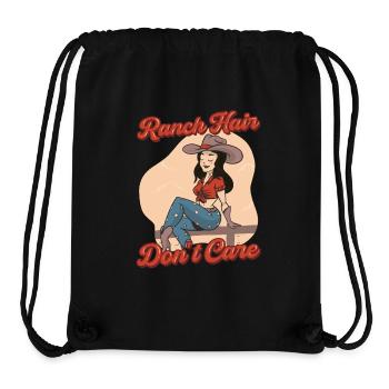 La femme du fermier, la mère des cheveux de ranch s’en moque. - Sac à cordon recyclé Stanley/Stella - noir - Devant