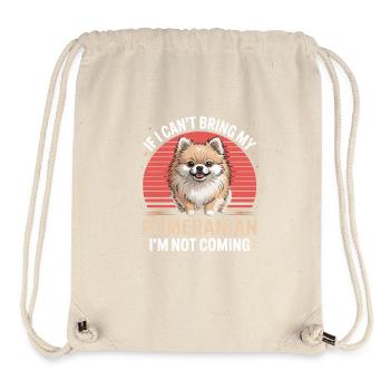 Si ma Pomeranian ne peut pas venir, venez - Sac à cordon recyclé Stanley/Stella - blanc naturel - Devant