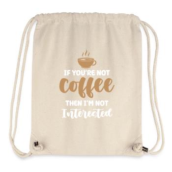 Café ou pas d’intérêt - Sac à cordon recyclé Stanley/Stella - blanc naturel - Devant