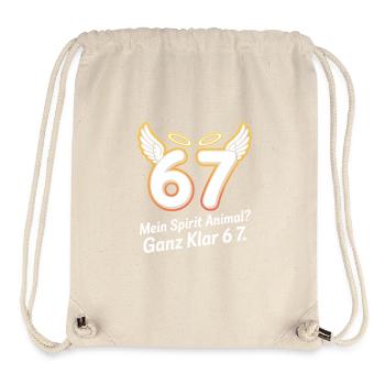 Mein Spirit Animal Ganz Klar 67 Spruch - Stanley/Stella recycelter Gym Bag - Naturweiß - Vorne