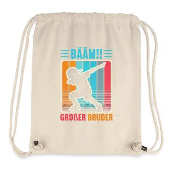 Bääm Grand Frère Dab Enfants Drôles Frères et Sœurs - Sac à cordon recyclé Stanley/Stella - blanc naturel - Devant