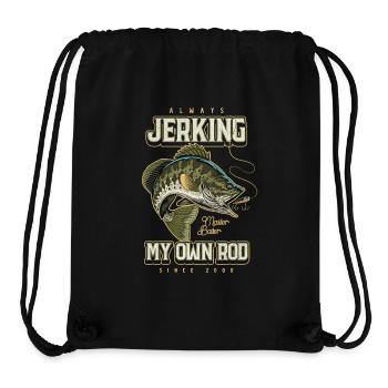 Always Jerking My Rod Funny Fishing Born 2000 - Stanley/Stella Recycled Gym Bag - black - Front