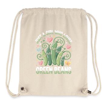 Une seule fille aime les haricots verts - Sac à cordon recyclé Stanley/Stella - blanc naturel - Devant