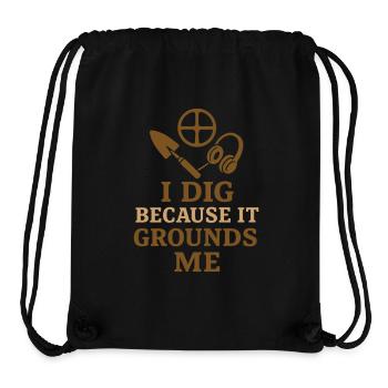 Introverted metal detector hobbyist - Stanley/Stella Recycled Gym Bag - black - Front
