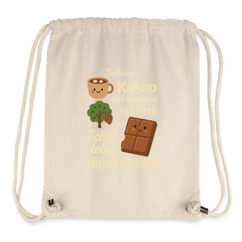 Chocolate is Fruit – Funny Cocoa Motif - Stanley/Stella Recycled Gym Bag - natural - Front