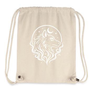Rauhnächte Mystischer Wolf mit Mond - Stanley/Stella recycelter Gym Bag - Naturweiß - Vorne