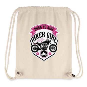 Biker Girl Motorcycle Shield - Stanley/Stella recycelter Gym Bag - Naturweiß - Vorne
