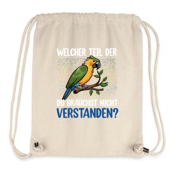 Farbenfroher Papagei Verstehen? - Stanley/Stella recycelter Gym Bag - Naturweiß - Vorne