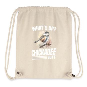  Chickadee Birder Chickadee Plush Birdwatching - Stanley/Stella Recycled Gym Bag - natural - Front