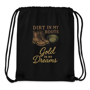 Gold Panning Hobby Gift Creek Pan - Stanley/Stella Recycled Gym Bag - black - Front
