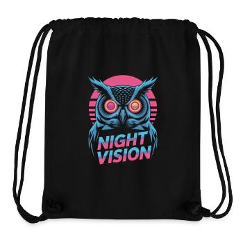 Night Vision Eule Retro Nacht Gaming - Stanley/Stella recycelter Gym Bag - Schwarz - Vorne
