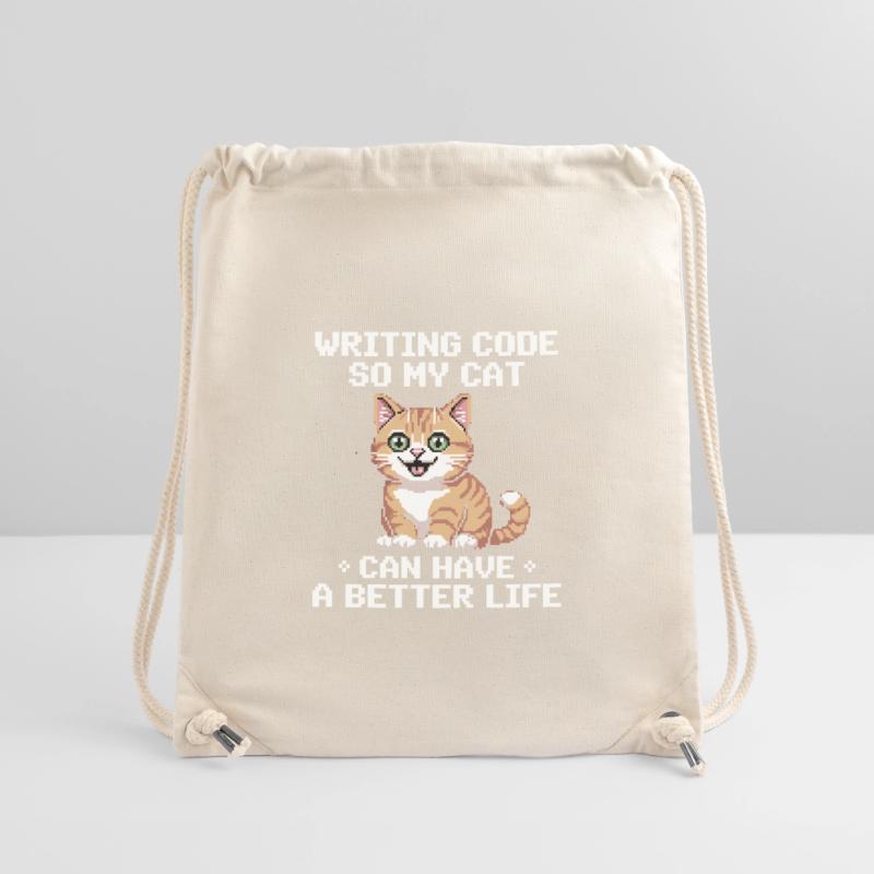 Programming Cat Funny Coding and Cat German Stanley/Stella Recycled Gym Bag