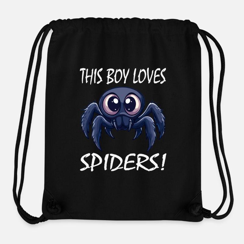 This Boy Loves Spiders - Stanley/Stella Recycled Gym Bag - black