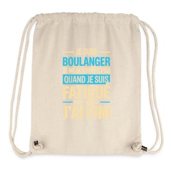 Je Suis Boulanger Je Ne M’Arrête Pas  - Sac à cordon recyclé Stanley/Stella - blanc naturel - Devant