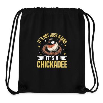 Birdwatching Tigkadee Birdwatching Bird Animal en peluche - Sac à cordon recyclé Stanley/Stella - noir - Devant