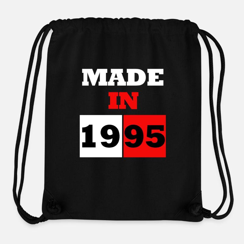 Made In 1995 Jubiläum - Stanley/Stella recycelter Gym Bag - Schwarz