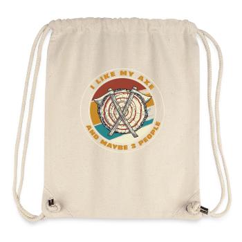 Patch rétro Axe Targets - Sac à cordon recyclé Stanley/Stella - blanc naturel - Devant