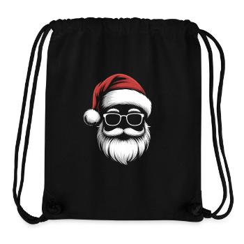 Santa with glasses and beard - Stanley/Stella Recycled Gym Bag - black - Front