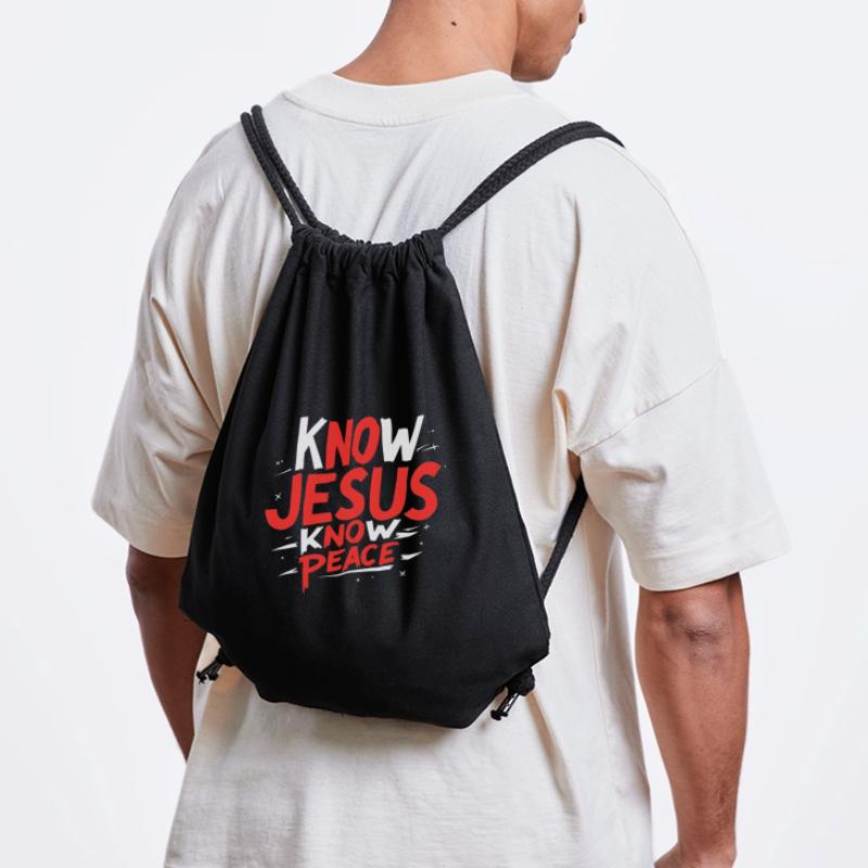 Know Jesus, know peace Stanley/Stella Recycled Gym Bag