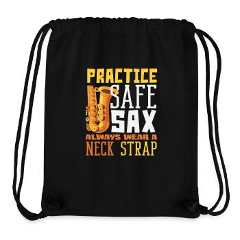 Halsband Tragen Lustiger Saxophonist Saxophonist - Stanley/Stella recycelter Gym Bag - Schwarz - Vorne