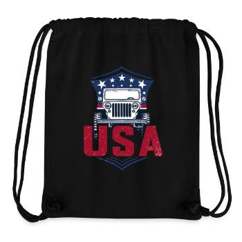 Willys Overland USA Offroad 4x4 - Stanley/Stella Recycled Gym Bag - black - Front