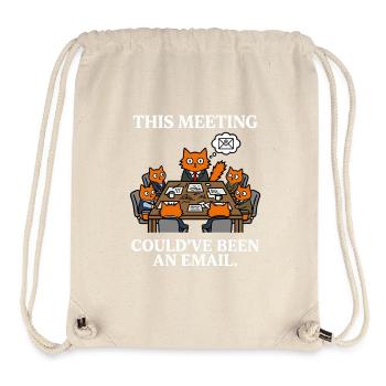 Funny Cats Meeting Email Would Have Been Enough Saying - Stanley/Stella Recycled Gym Bag - natural - Front