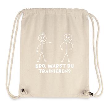 Strichmännchen HAST DU TRAINIERT Lustiges - Stanley/Stella recycelter Gym Bag - Naturweiß - Vorne