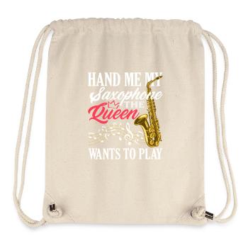 Hand Me My Saxophone Saxophonist Queen - Stanley/Stella recycelter Gym Bag - Naturweiß - Vorne