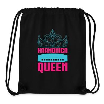 Funny Harmonica Player Queen Harmonica - Stanley/Stella recycelter Gym Bag - Schwarz - Vorne