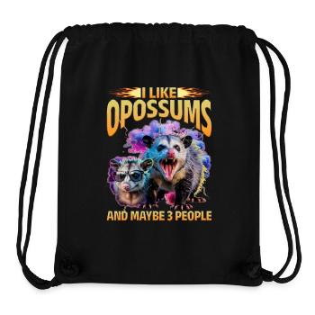 Funny Opossum - Stanley/Stella Recycled Gym Bag - black - Front
