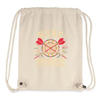  Ruhe Der Meister Ist Jetzt Dran Dartscheibe - Stanley/Stella recycelter Gym Bag - Naturweiß - Vorne